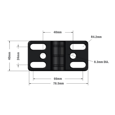 51-010-1 MODULAR SOLUTIONS DIE CAST ZINC HINGE<br>45 EXTERNAL W/HARDWARE